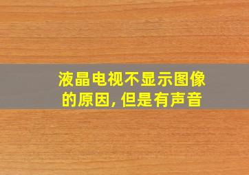 液晶电视不显示图像的原因, 但是有声音